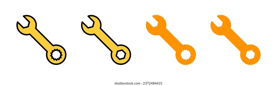 Juego de iconos en francés para aplicaciones web y móviles. icono de reparación. símbolo y signo de herramientas