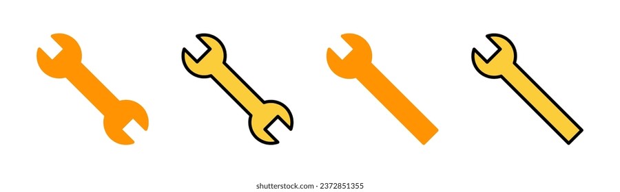Wrench icon set for web and mobile app. repair icon. tools sign and symbol