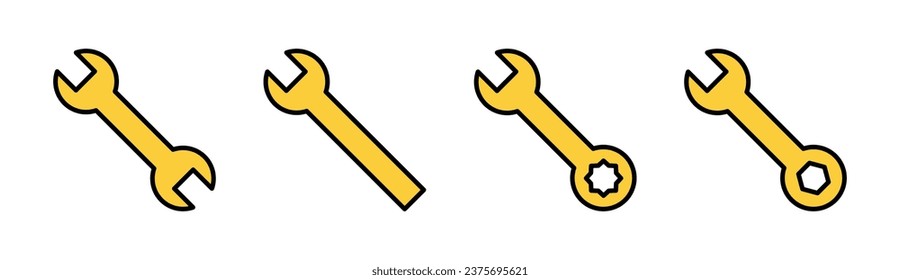 Wrench icon set for web and mobile app. repair icon. tools sign and symbol