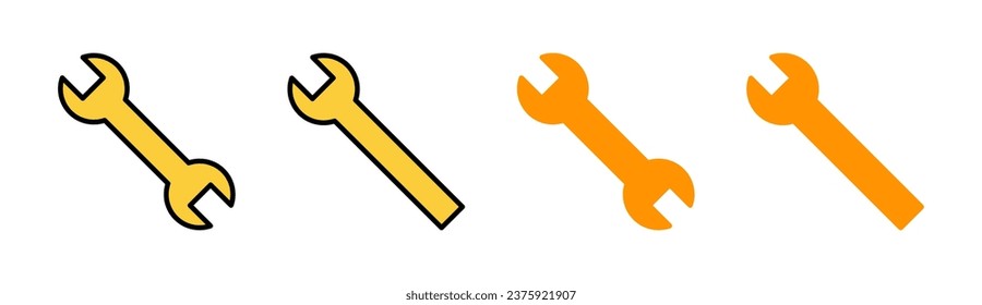 Wrench icon set for web and mobile app. repair icon. tools sign and symbol