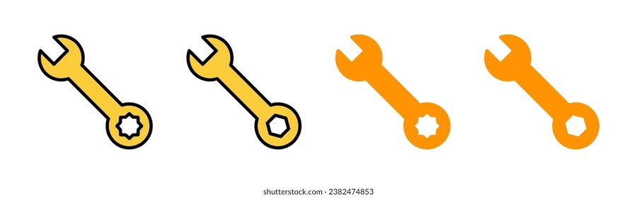 Wrench icon set for web and mobile app. repair icon. tools sign and symbol