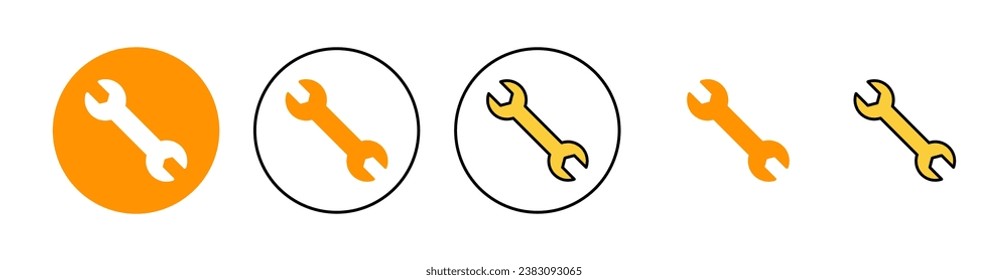 Wrench icon set for web and mobile app. repair icon. tools sign and symbol