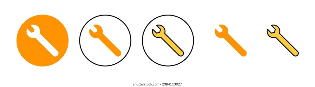 Wrench icon set for web and mobile app. repair icon. tools sign and symbol
