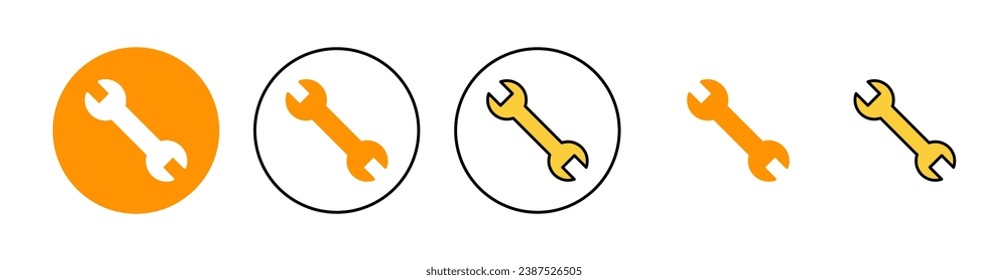 Juego de iconos en francés para aplicaciones web y móviles. icono de reparación. símbolo y signo de herramientas