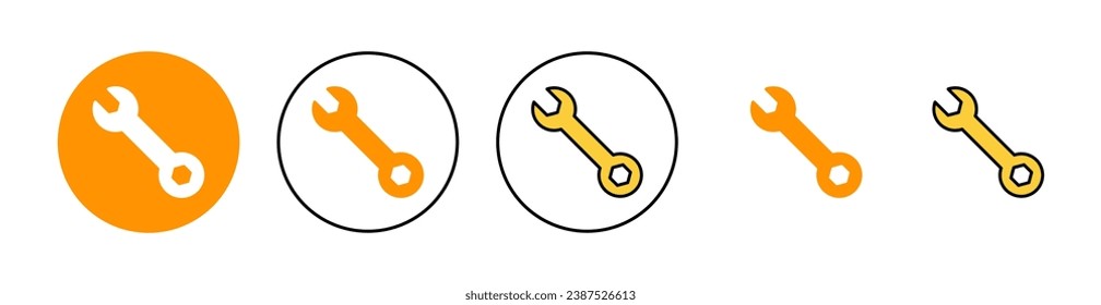 Wrench icon set for web and mobile app. repair icon. tools sign and symbol