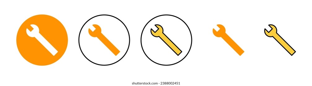 Wrench icon set for web and mobile app. repair icon. tools sign and symbol