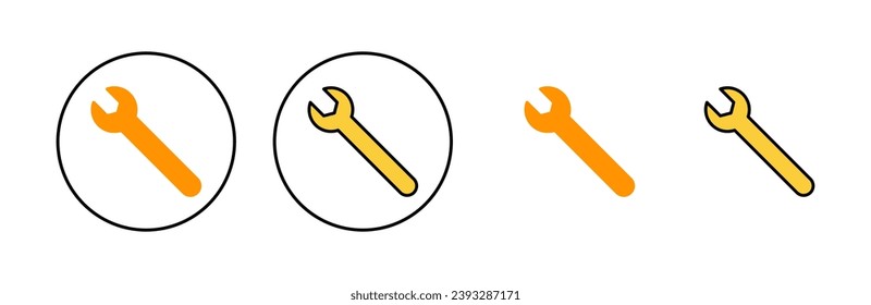Wrench icon set for web and mobile app. repair icon. tools sign and symbol