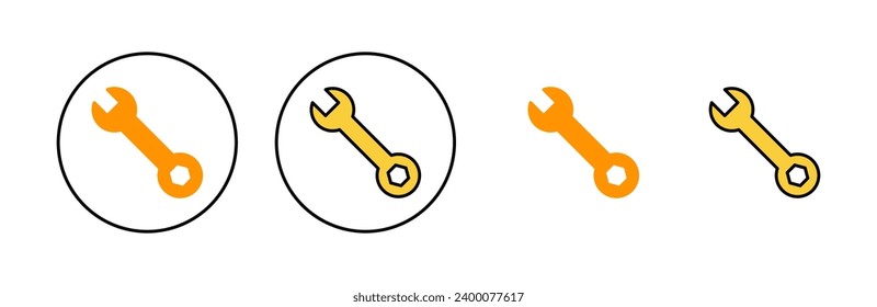 Juego de iconos en francés para aplicaciones web y móviles. icono de reparación. símbolo y signo de herramientas
