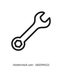 wrench icon, setting icon, line style
