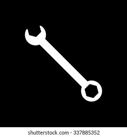 The wrench icon. Settings symbol. Flat Vector illustration