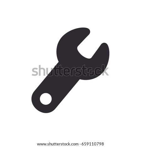 Wrench icon. Settings icon. Vector gear. Service symbol. Options button. Parameters icon. Customization button. Spanner icon. Car service sign. Logo template. Support. Repair symbol. Repair tool 
