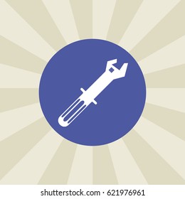 wrench icon. sign design. background