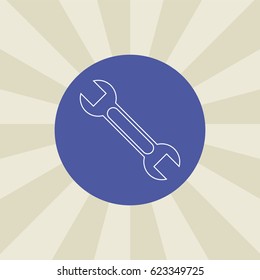wrench icon. sign design. background