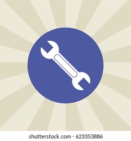 wrench icon. sign design. background