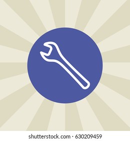 wrench icon. sign design. background
