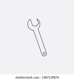 wrench icon sign signifier vector