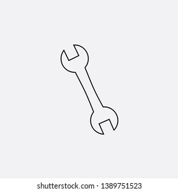 wrench icon sign signifier vector