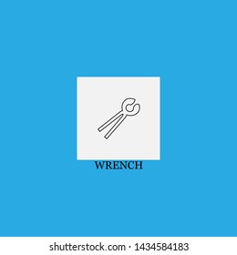 wrench icon sign signifier vector