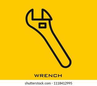 Wrench icon signs