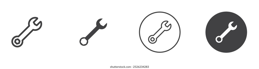 Icono de llave Logotipo de Vector de contorno simple