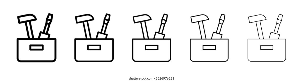 Wrench icon Simple thin line flat symbol