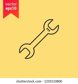 Wrench icon. Spanner icon. Repair icon. Engineer work tools vector sign. Mechanic tools sign. Toolkit icon. EPS 10 flat symbol.