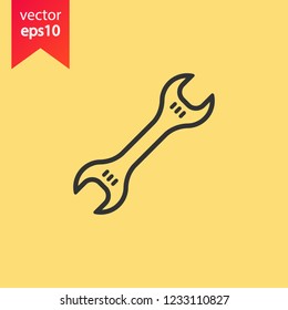 Wrench icon. Spanner icon. Repair icon. Engineer work tools vector sign. Mechanic tools sign. Toolkit icon. EPS 10 flat symbol.
