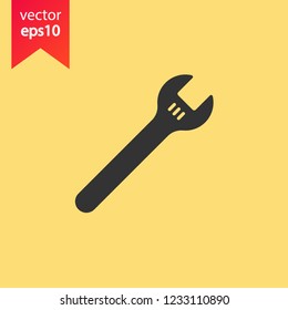 Wrench icon. Spanner icon. Repair icon. Engineer work tools vector sign. Mechanic tools sign. Toolkit icon. EPS 10 flat symbol.