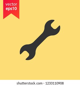 Wrench icon. Spanner icon. Repair icon. Engineer work tools vector sign. Mechanic tools sign. Toolkit icon. EPS 10 flat symbol.