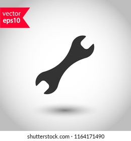 Wrench icon. Spanner icon. Repair tool icon. Engineer work tools vector sign. Mechanic tools sign. Toolkit icon. EPS 10 flat symbol.