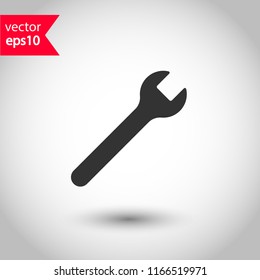 Wrench icon. Spanner icon. Repair tool icon. Engineer work tools vector sign. Mechanic tools sign. Toolkit icon. EPS 10 flat symbol.