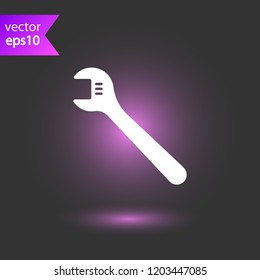 Wrench icon. Spanner icon. Repair tool icon. Engineer work tools vector sign. Mechanic tools sign. Toolkit icon. EPS 10 flat symbol.