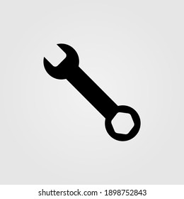 Wrench icon. Spanner symbol. Repair service sign.