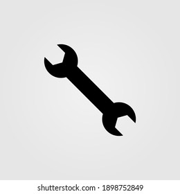 Wrench icon. Spanner symbol. Repair service sign.