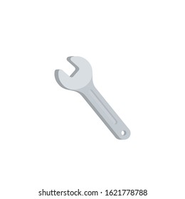 Wrench icon. Spanner vector illustration. Repair tool. Isolated on white background.