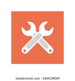 Wrench Icon in Square Shape