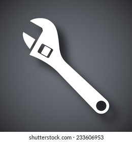 Wrench icon, stock vector