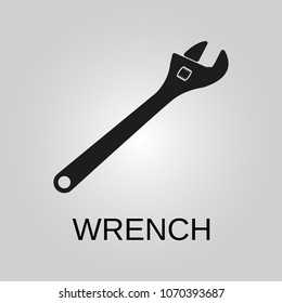 Wrench icon. Wrench symbol. Flat design. Stock - Vector illustration
