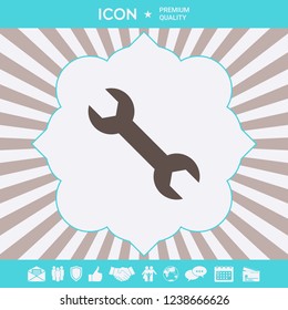 Wrench icon symbol. Graphic elements for your design