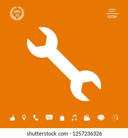 Wrench icon symbol. Graphic elements for your design