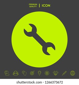 Wrench icon symbol. Graphic elements for your design