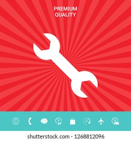 Wrench icon symbol. Graphic elements for your design