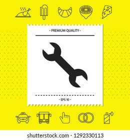 Wrench icon symbol. Graphic elements for your design