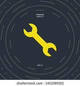 Wrench icon symbol. Graphic elements for your design