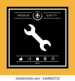 Wrench icon symbol. Graphic elements for your design