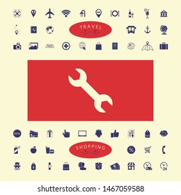 Wrench icon symbol. Graphic elements for your design