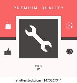 Wrench icon symbol. Graphic elements for your design