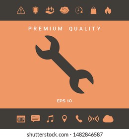 Wrench icon symbol. Graphic elements for your design