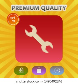 Wrench icon symbol. Graphic elements for your design