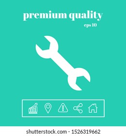 Wrench icon symbol. Graphic elements for your design